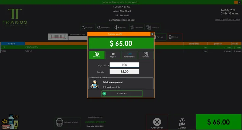 Punto de Venta Thanos