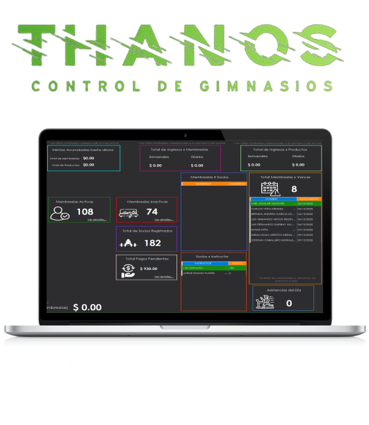 Thanos Software Punto de Venta para gimnasios
